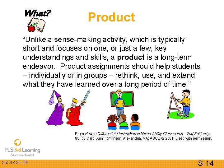 What? Product “Unlike a sense-making activity, which is typically short and focuses on one, What? Product “Unlike a sense-making activity, which is typically short and focuses on one,