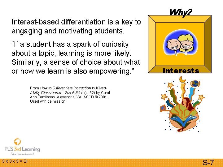 Interest-based differentiation is a key to engaging and motivating students. “If a student has Interest-based differentiation is a key to engaging and motivating students. “If a student has