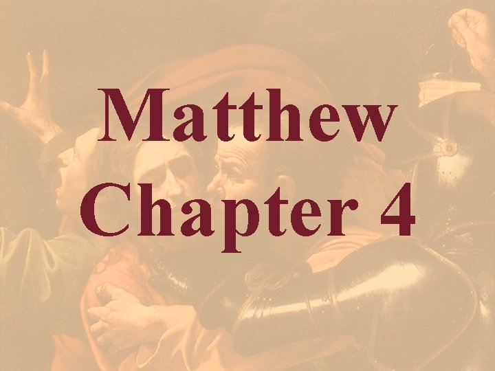 Matthew Chapter 4 