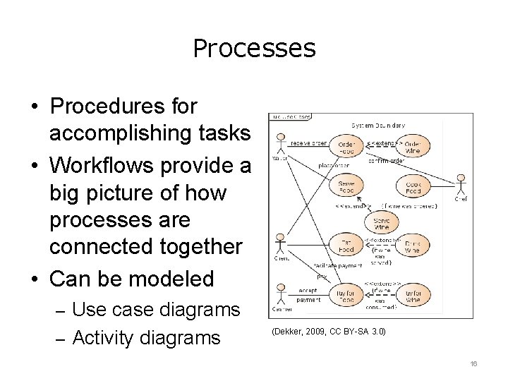Processes • Procedures for accomplishing tasks • Workflows provide a big picture of how Processes • Procedures for accomplishing tasks • Workflows provide a big picture of how
