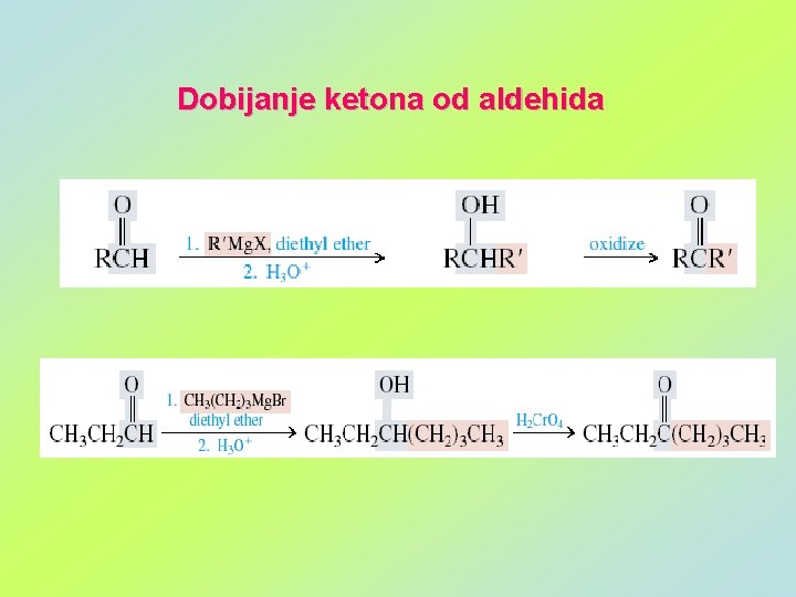 Dobijanje ketona od aldehida 