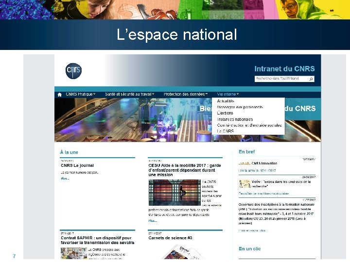 L’espace national 7 L’espace national 7