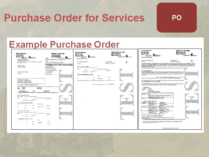 Service Po Guide Example Purchase Order for Services Suppliers without a Contract