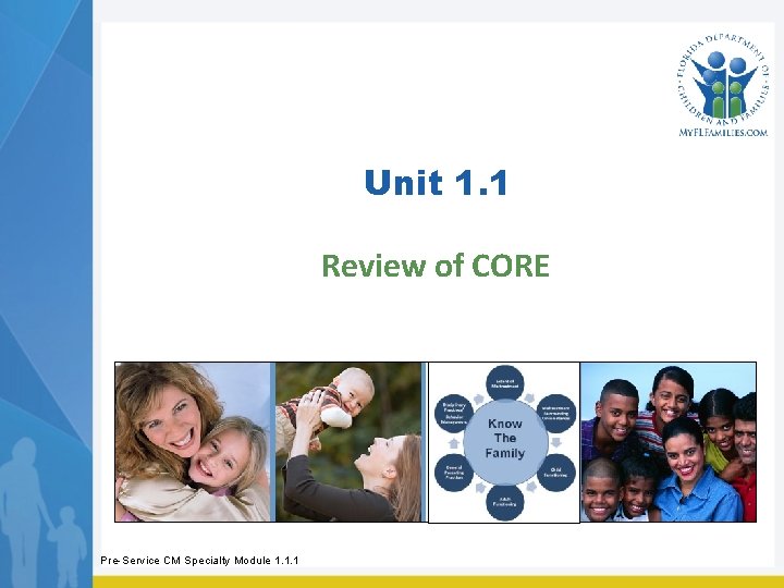 Unit 1. 1 Review of CORE Pre-Service CM Specialty Module 1. 1. 1 Unit 1. 1 Review of CORE Pre-Service CM Specialty Module 1. 1. 1