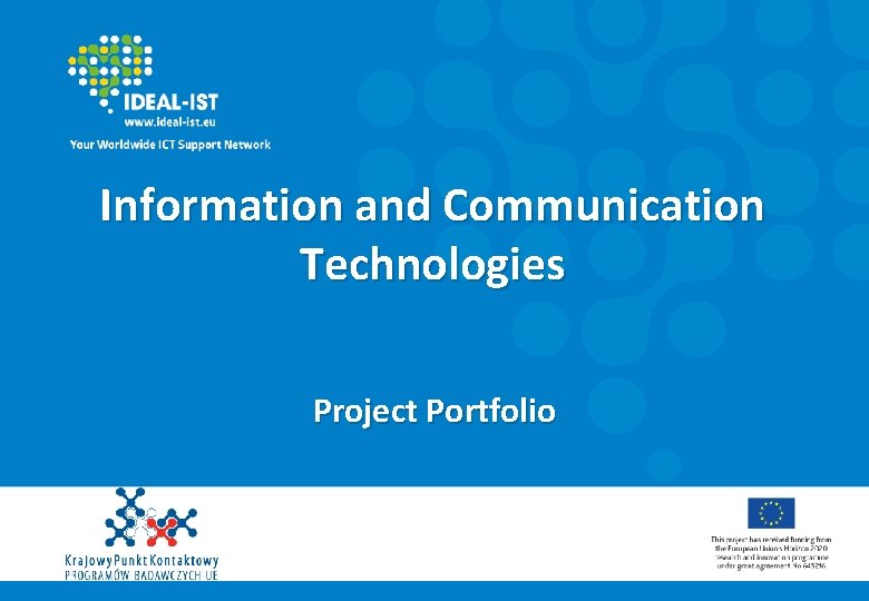 Information and Communication Technologies Project Portfolio 