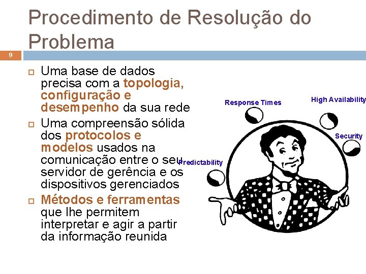 9 Procedimento de Resolução do Problema Uma base de dados precisa com a topologia,