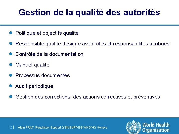 Gestion de la qualité des autorités l Politique et objectifs qualité l Responsible qualité