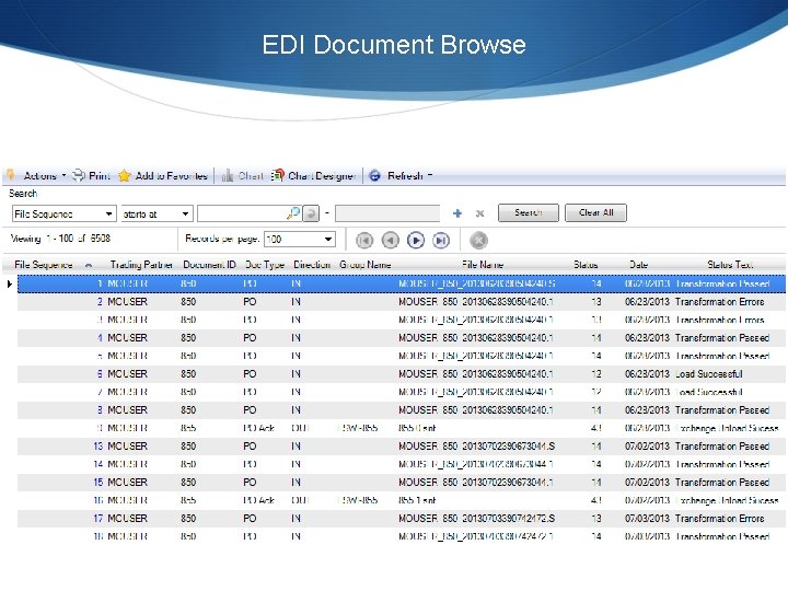 EDI Document Browse EDI Document Browse