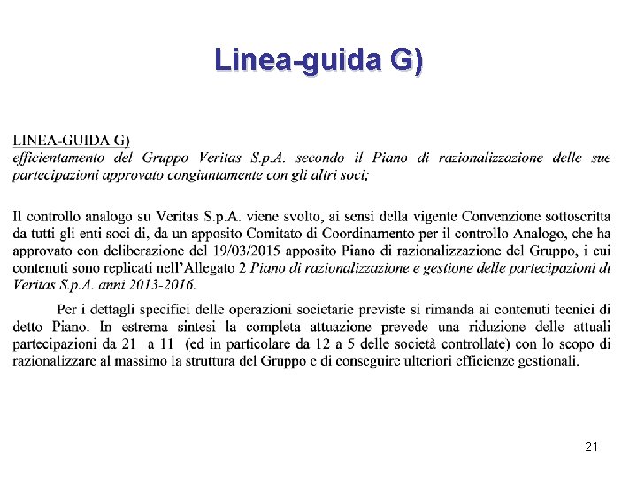 Linea-guida G) 21 