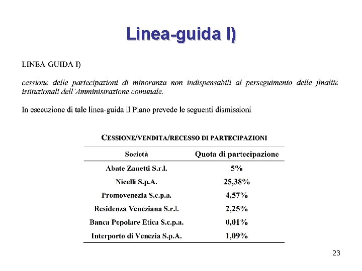 Linea-guida I) 23 