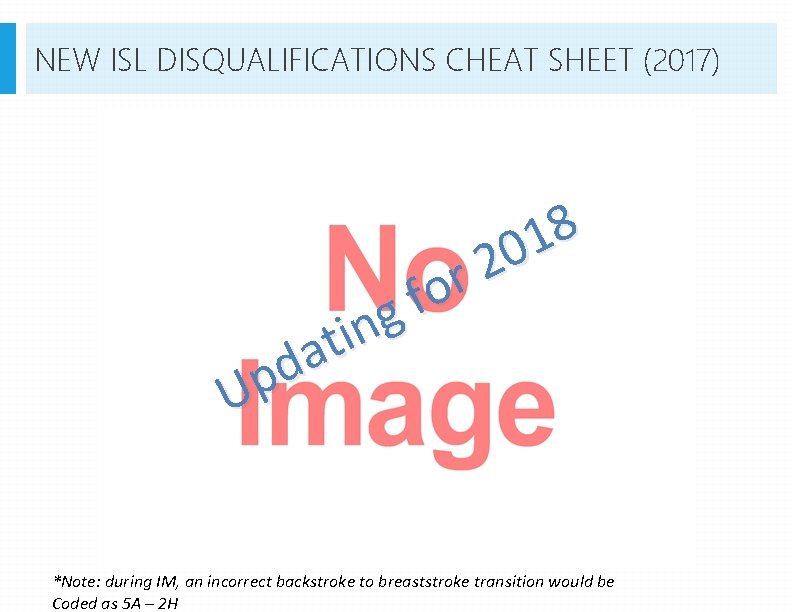 NEW ISL DISQUALIFICATIONS CHEAT SHEET (2017) 8 1 0 2 r o f g NEW ISL DISQUALIFICATIONS CHEAT SHEET (2017) 8 1 0 2 r o f g