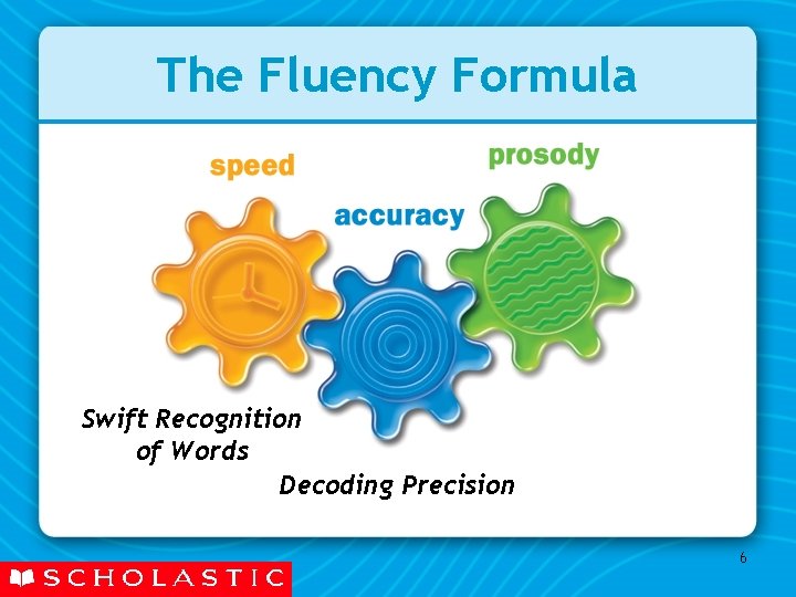 The Fluency Formula Swift Recognition of Words Decoding Precision 6 The Fluency Formula Swift Recognition of Words Decoding Precision 6