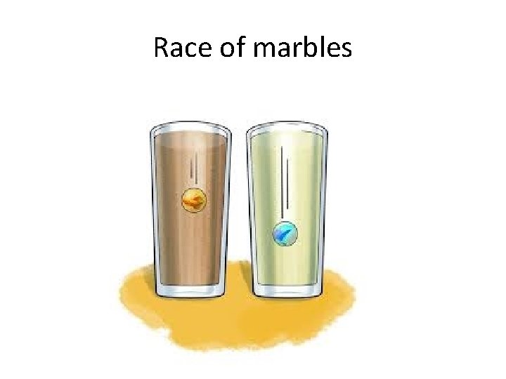 Race of marbles 
