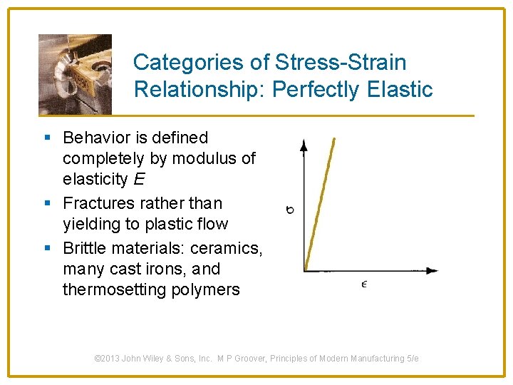 Categories of Stress-Strain Relationship: Perfectly Elastic § Behavior is defined completely by modulus of