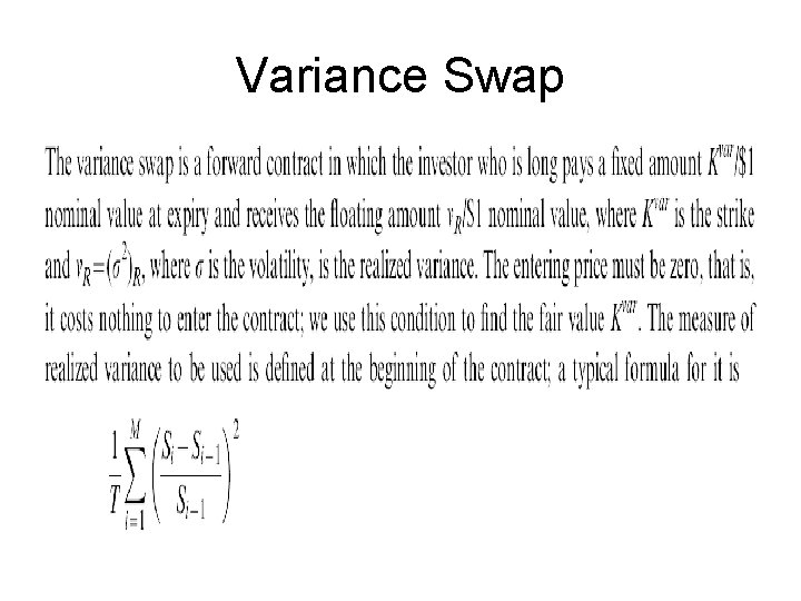 Variance Swap 