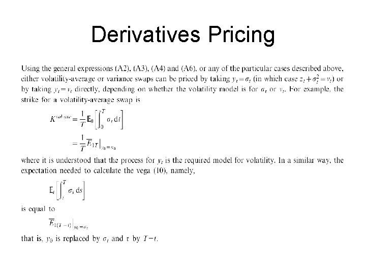 Derivatives Pricing 