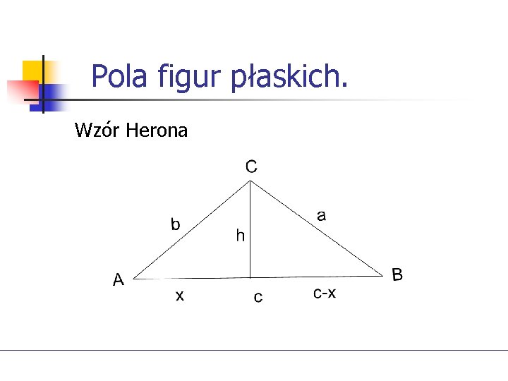 Pola figur płaskich. Wzór Herona 