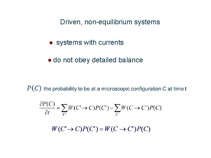 Driven, non-equilibrium systems with currents do not obey detailed balance 