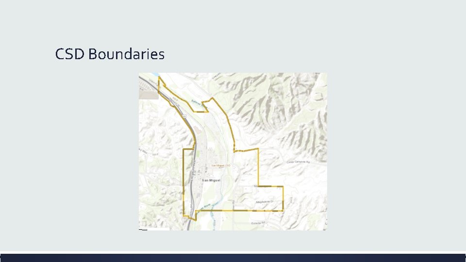 CSD Boundaries 