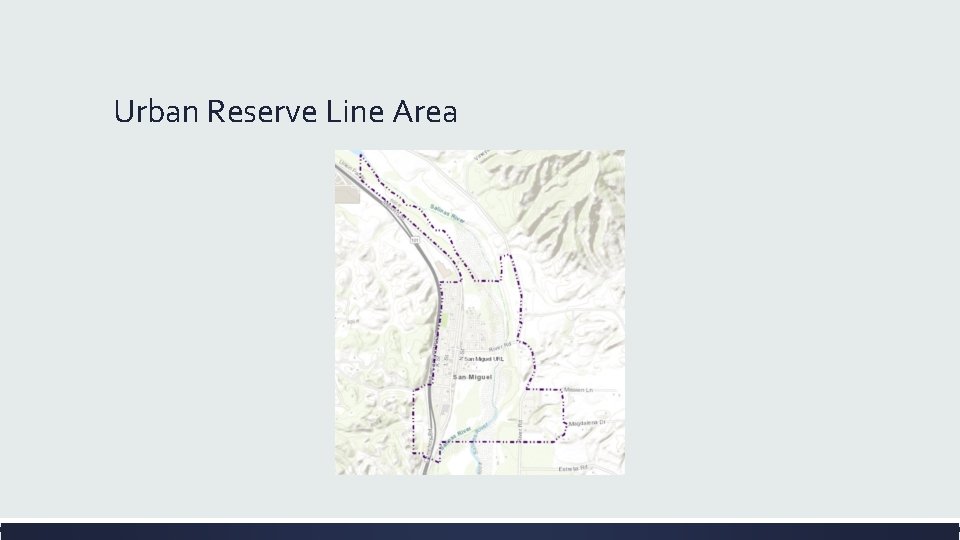 Urban Reserve Line Area 