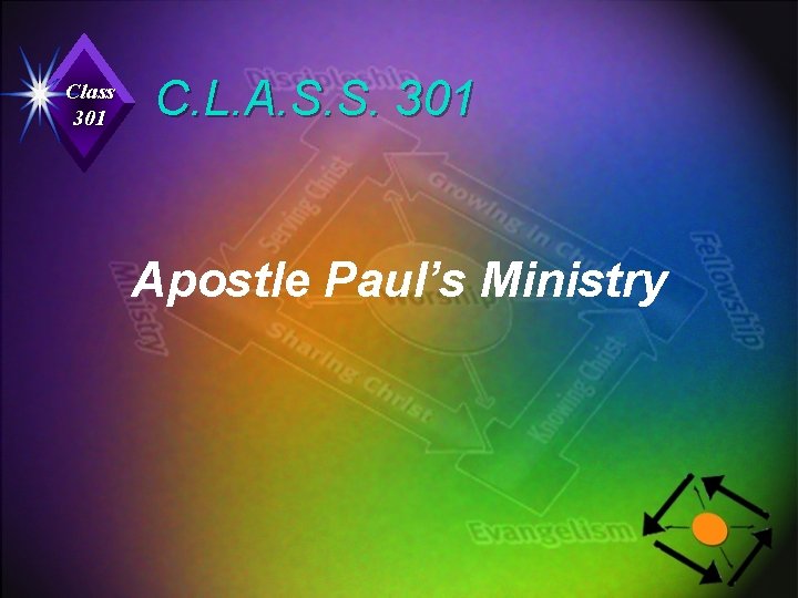 Class 301 C. L. A. S. S. 301 Apostle Paul’s Ministry 