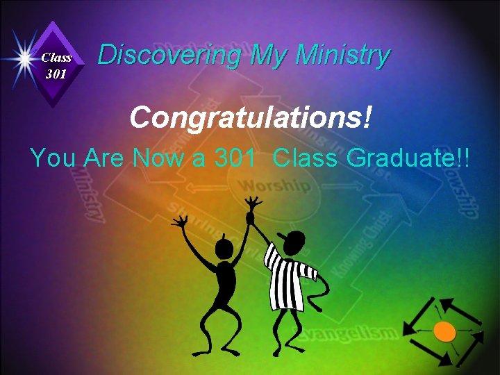 Class 301 Discovering My Ministry Congratulations! You Are Now a 301 Class Graduate!! 