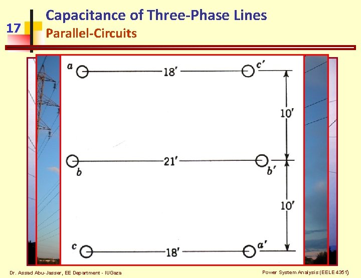 17 Capacitance of Three-Phase Lines Parallel-Circuits Dr. Assad Abu-Jasser, EE Department - IUGaza Power