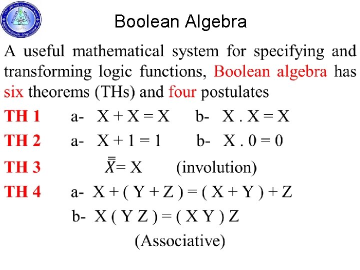 Boolean Algebra 