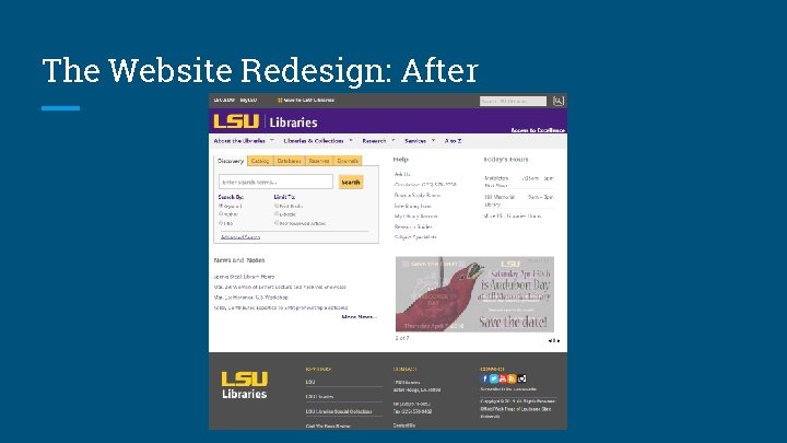The Website Redesign: After 