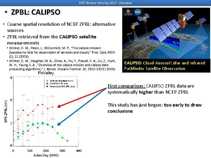 SPIE Remote Sensing 2013 - Dresdsen • ZPBL: CALIPSO • Coarse spatial resolution of SPIE Remote Sensing 2013 - Dresdsen • ZPBL: CALIPSO • Coarse spatial resolution of