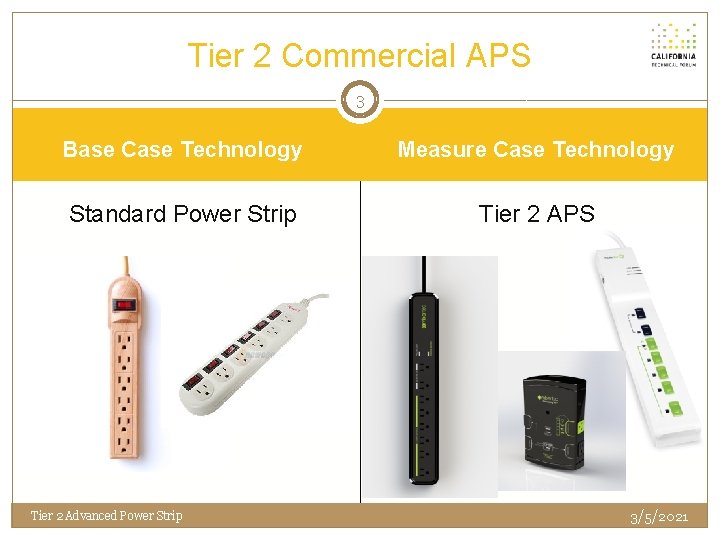 Tier 2 Commercial APS 3 Base Case Technology Measure Case Technology Standard Power Strip