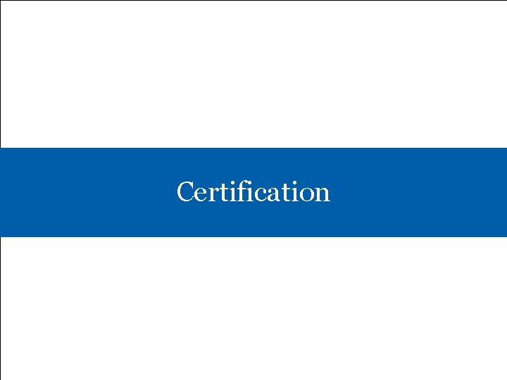 Certification 