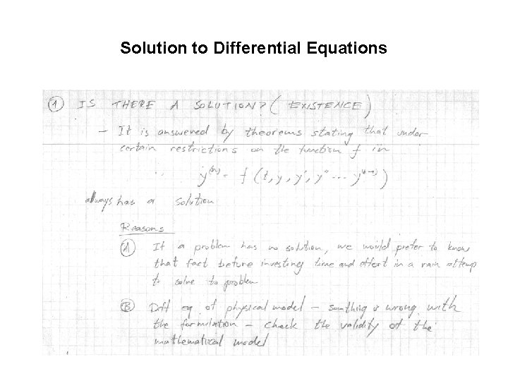 Solution to Differential Equations 