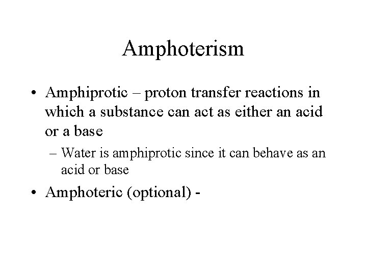 Reactions in Aqueous Solution I Acids Bases and
