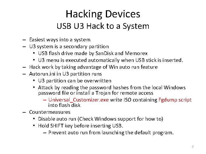 Hacking Devices USB U 3 Hack to a System – Easiest ways into a