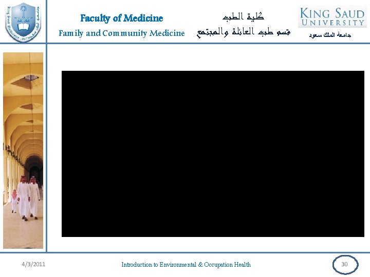 Faculty of Medicine Family and Community Medicine 4/3/2011 ﻛﻠﻴﺔ ﺍﻟﻄﺐ ﻗﺴﻢ ﻃﺐ ﺍﻟﻌﺎﺋﻠﺔ ﻭﺍﻟﻤﺠﺘﻤﻊ