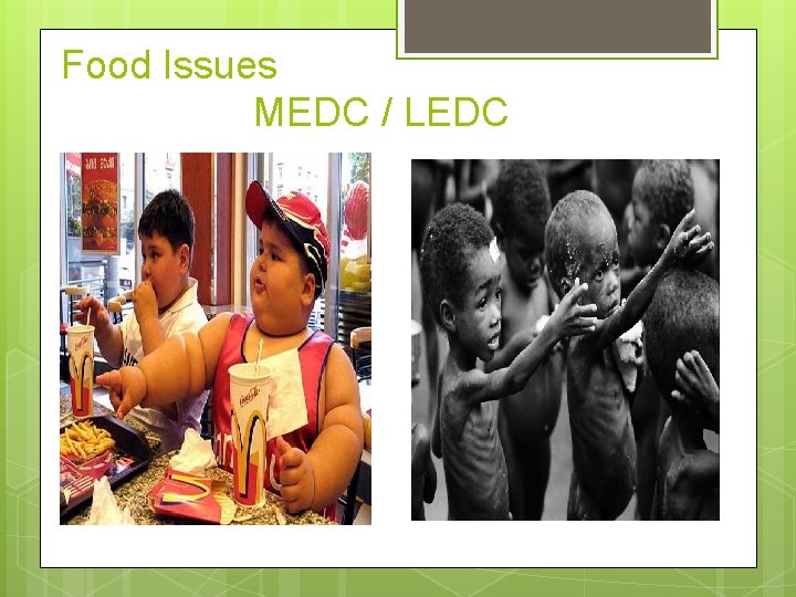 Food Issues MEDC / LEDC 