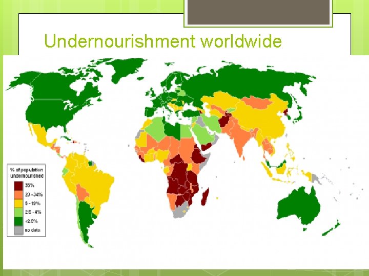 Undernourishment worldwide 