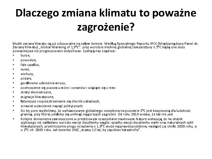 Dlaczego zmiana klimatu to poważne zagrożenie? Skutki zmiany klimatu są już odczuwalne na całym