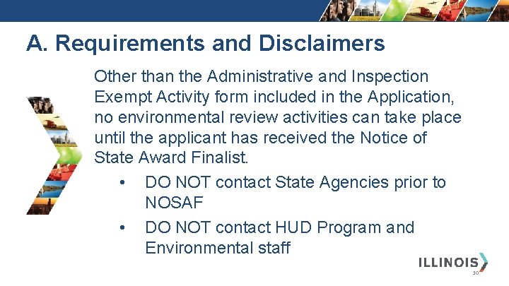 A. Requirements and Disclaimers Other than the Administrative and Inspection Exempt Activity form included