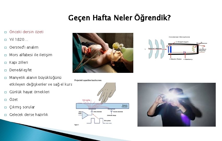 Geçen Hafta Neler Öğrendik? � Önceki dersin özeti � Yıl 1820… � Oersted’ı analım