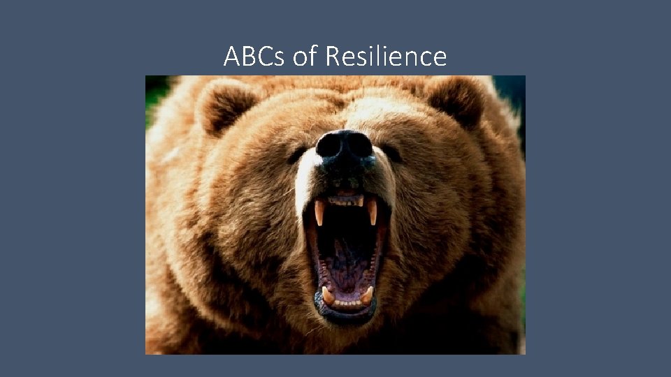 ABCs of Resilience ABCs of Resilience