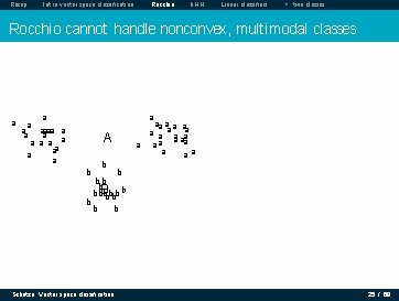 Recap Intro vector space classification Rocchio k. NN Linear classifiers > two classes Rocchio Recap Intro vector space classification Rocchio k. NN Linear classifiers > two classes Rocchio