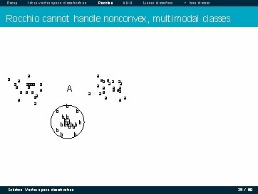 Recap Intro vector space classification Rocchio k. NN Linear classifiers > two classes Rocchio Recap Intro vector space classification Rocchio k. NN Linear classifiers > two classes Rocchio