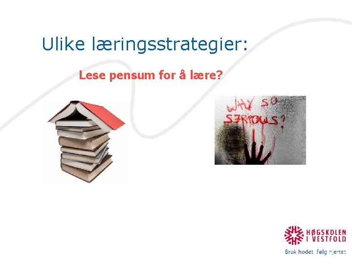 Ulike læringsstrategier: Lese pensum for å lære? 