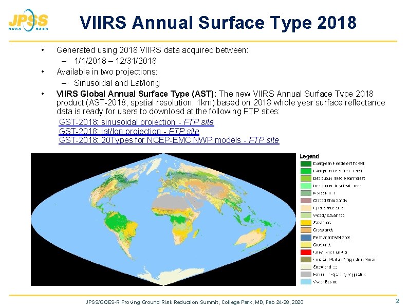 VIIRS Annual Surface Type 2018 • • • Generated using 2018 VIIRS data acquired