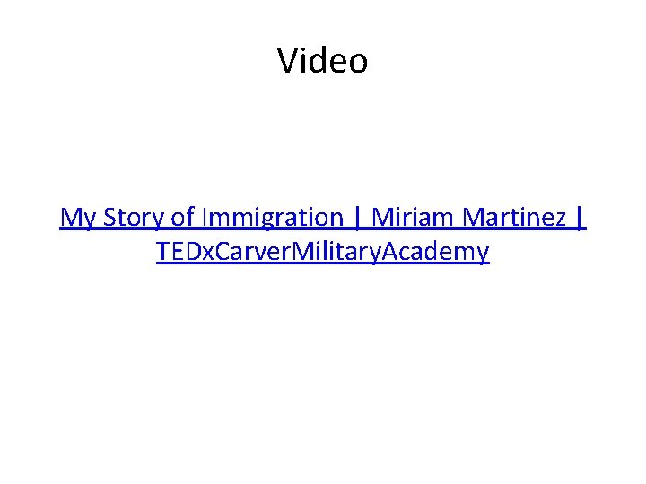 Video My Story of Immigration | Miriam Martinez | TEDx. Carver. Military. Academy 