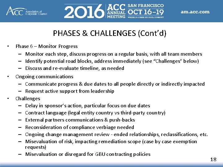 PHASES & CHALLENGES (Cont’d) • • • Phase 6 – Monitor Progress – Monitor PHASES & CHALLENGES (Cont’d) • • • Phase 6 – Monitor Progress – Monitor