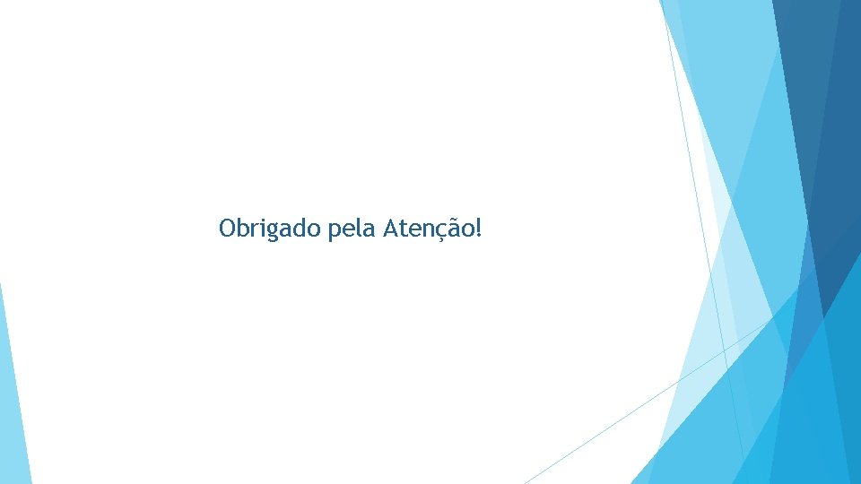 Obrigado pela Atenção! 