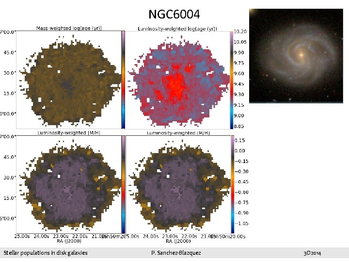 NGC 6004 LW [Z/H] MW [Z/H] Stellar populations in disk galaxies P. Sanchez-Blazquez 3